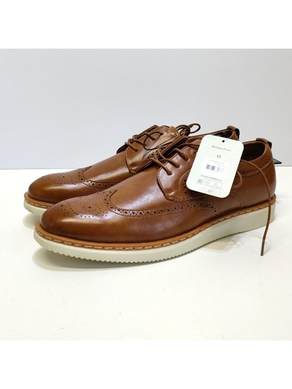 George Jonaah Wingtip Oxford Dress Shoes Size 13 Memory Insole True To Size Fit